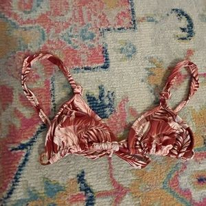 palm tree design triangle bikini top